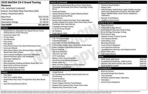 2020 Mazda CX-5 Grand Touring Reserve