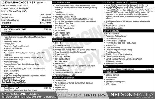 2025 Mazda CX-50 2.5 S Premium Package