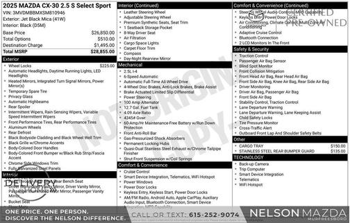 2025 Mazda CX-30 2.5 S Select Sport