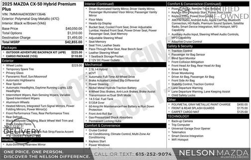 2025 Mazda CX-50 Hybrid Premium Plus Package