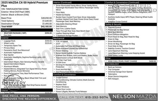 2025 Mazda CX-50 Hybrid Premium Plus Package