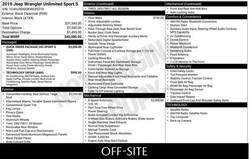 2019 Jeep Wrangler Unlimited Sport
