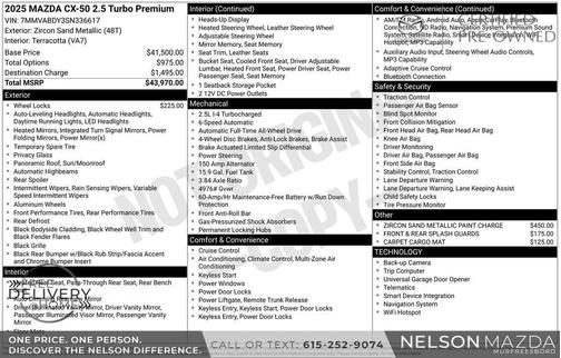 2025 Mazda CX-50 2.5 Turbo Premium Package