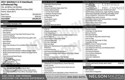 2021 Mazda Mazda3 FWD w/Preferred Package
