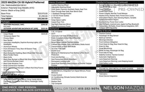 2025 Mazda CX-50 Hybrid Preferred Package