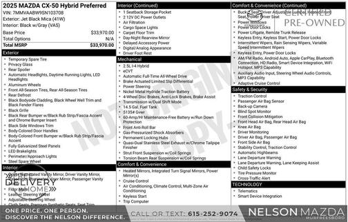 2025 Mazda CX-50 Hybrid Preferred Package