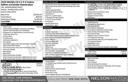 2025 Mazda CX-5 2.5 S Carbon Edition