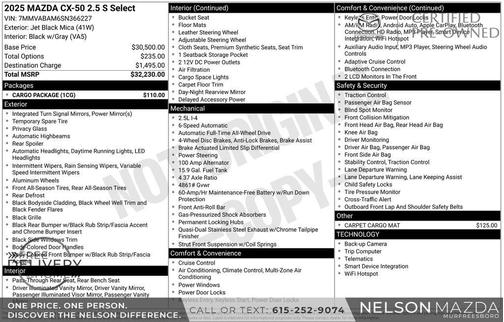 2025 Mazda CX-50 2.5 S Select Package