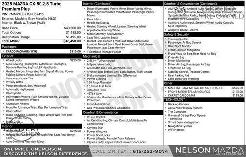 2025 Mazda CX-50 2.5 Turbo Premium Plus Package
