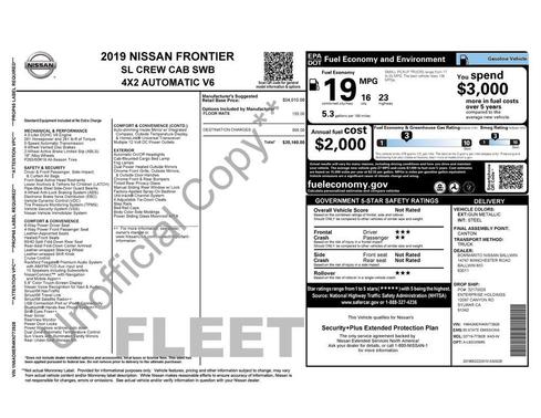 2019 Nissan Frontier SL