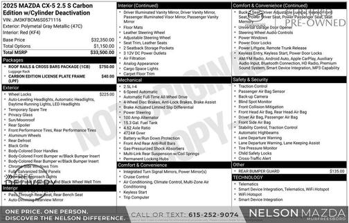 2025 Mazda CX-5 Carbon Edition