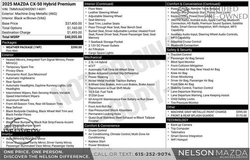 2025 Mazda CX-50 Hybrid Premium Package