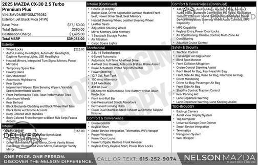 2025 Mazda CX-30 2.5 Turbo Premium Plus Package