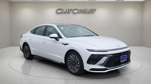 Serenity White 2025 Hyundai SONATA Hybrid Limited