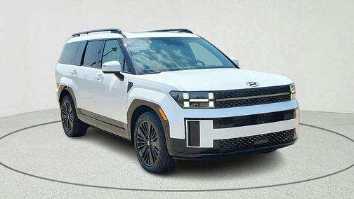 Serenity White 2026 Hyundai SANTA FE HEV Calligraphy