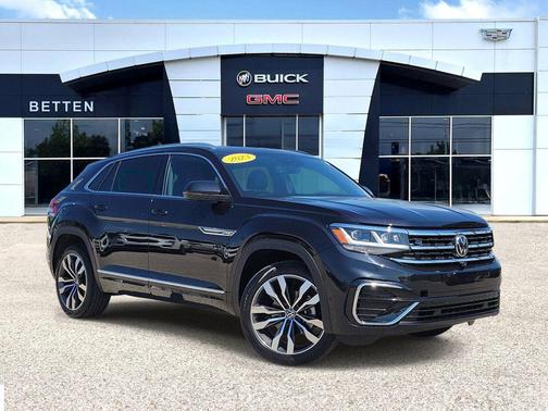 Deep Black Pearl 2023 Volkswagen Atlas Cross Sport 3.6L V6 SEL Premium R-Line