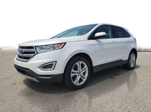 White Platinum Metallic Tri-Coat 2018 Ford Edge Titanium