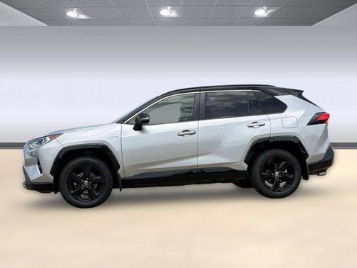 Silver Sky Metallic/Midnight Black Metallic 2021 Toyota RAV4 Hybrid SE