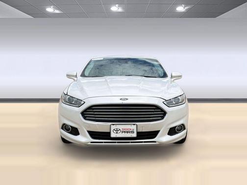 White 2014 Ford Fusion Hybrid Titanium
