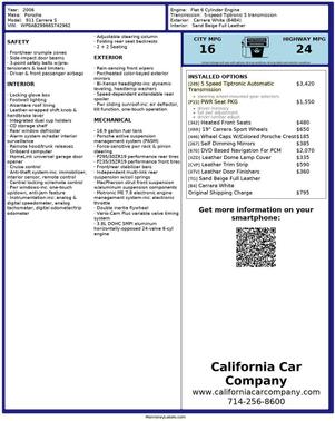 Carrara White 2006 Porsche 911 911 Carrera S