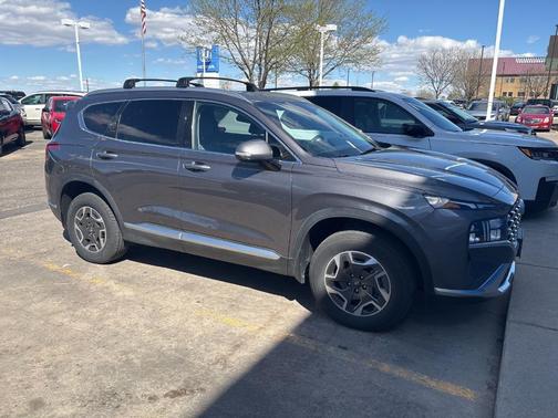 Portofino Gray 2021 Hyundai SANTA FE HEV Blue