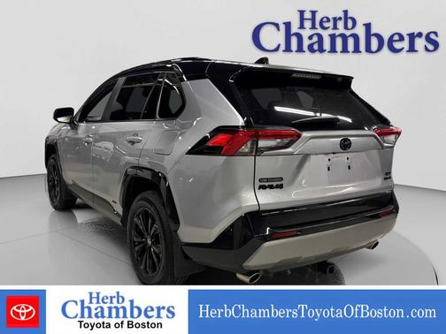 Silver Sky Metallic/Midnight Black Metallic 2023 Toyota RAV4 Hybrid SE