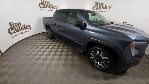 Deep Ocean Metallic 2026 GMC Sierra EV Standard Range Elevation