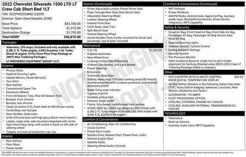 Satin Steel Metallic 2022 Chevrolet Silverado 1500 Limited LT