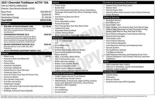 2021 Chevrolet Trailblazer ACTIV