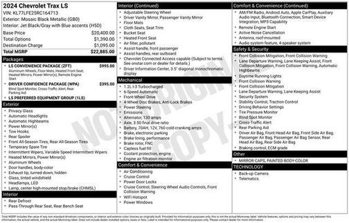 Mosaic Black Metallic 2024 Chevrolet Trax LS