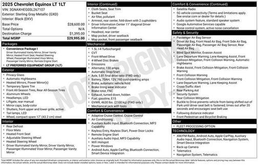 Sterling Gray Metallic 2025 Chevrolet Equinox 1LT