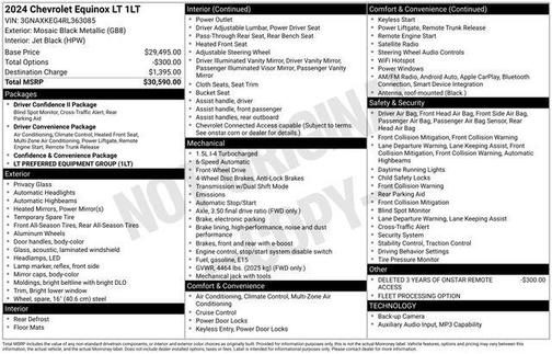 Mosaic Black Metallic 2024 Chevrolet Equinox 1LT