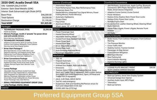 2020 GMC Acadia Denali