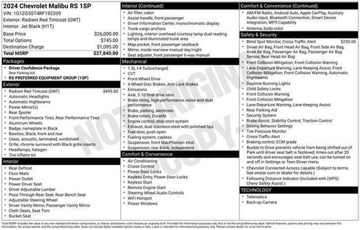 2024 Chevrolet Malibu FWD RS
