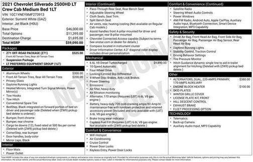 2021 Chevrolet Silverado 2500 LT