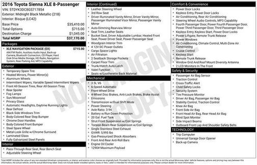 2016 Toyota Sienna SE