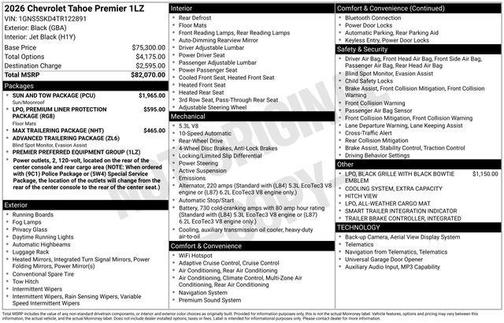 2026 Chevrolet Tahoe Premier
