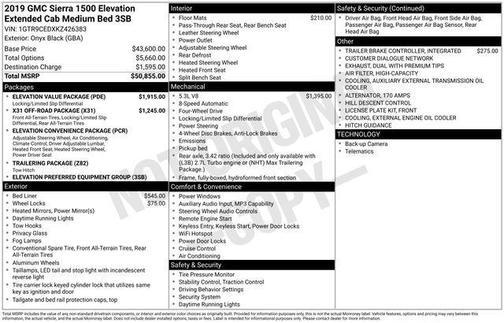 Onyx Black 2019 GMC Sierra 1500 Elevation
