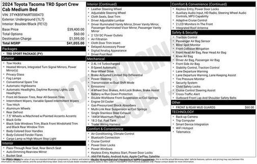 Underground 2024 Toyota Tacoma TRD Sport