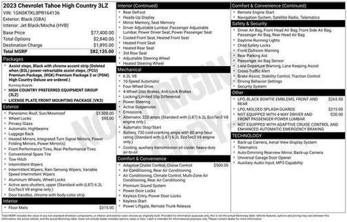 2023 Chevrolet Tahoe 4WD High Country