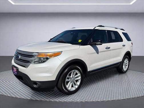 White Platinum Metallic Tri-Coat 2015 Ford Explorer XLT