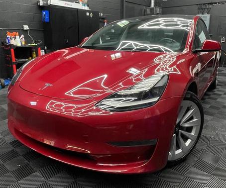 Red 2022 Tesla Model 3 Base