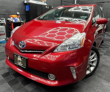 Red 2012 Toyota Prius v TWO/THREE/FIVE