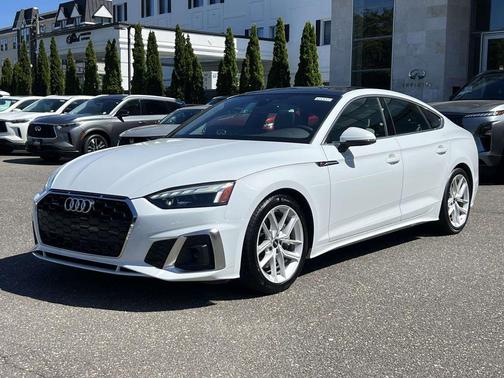 Glacier White 2023 Audi A5 Sportback 45 S Line Premium Plus