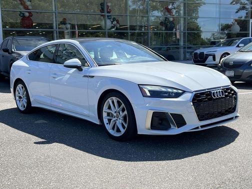 Glacier White 2023 Audi A5 Sportback 45 S Line Premium Plus