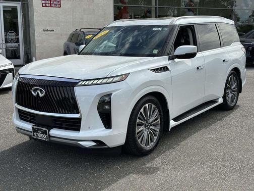 White 2025 INFINITI QX80 SENSORY AWD