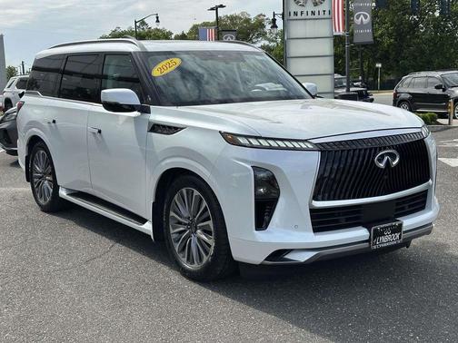 White 2025 INFINITI QX80 SENSORY AWD
