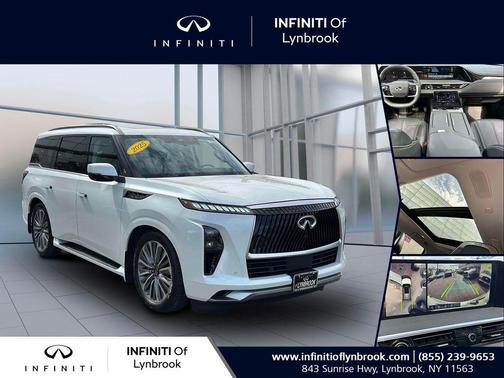 White 2025 INFINITI QX80 SENSORY AWD