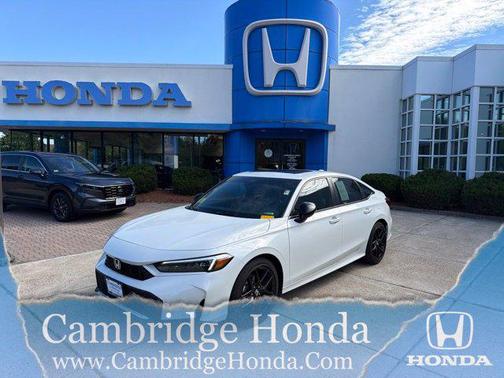 Platinum White Pearl 2026 Honda Civic Hybrid Sport