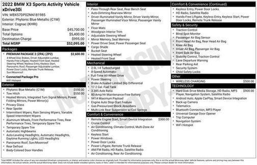 2022 BMW X3 xDrive30i